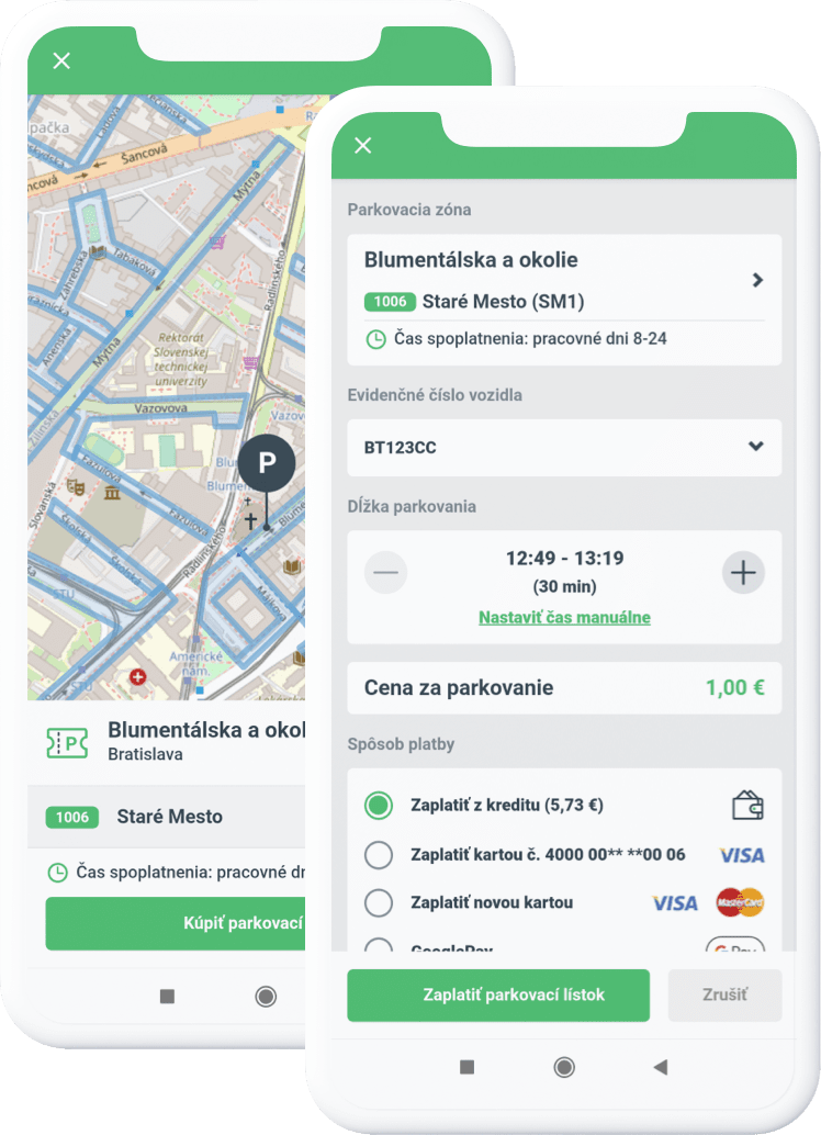 Ubian.sk Parkovací lístok